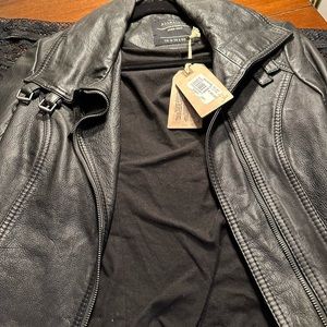 AllSaints brand new leather Belvedere leather jacket with tags US size 6